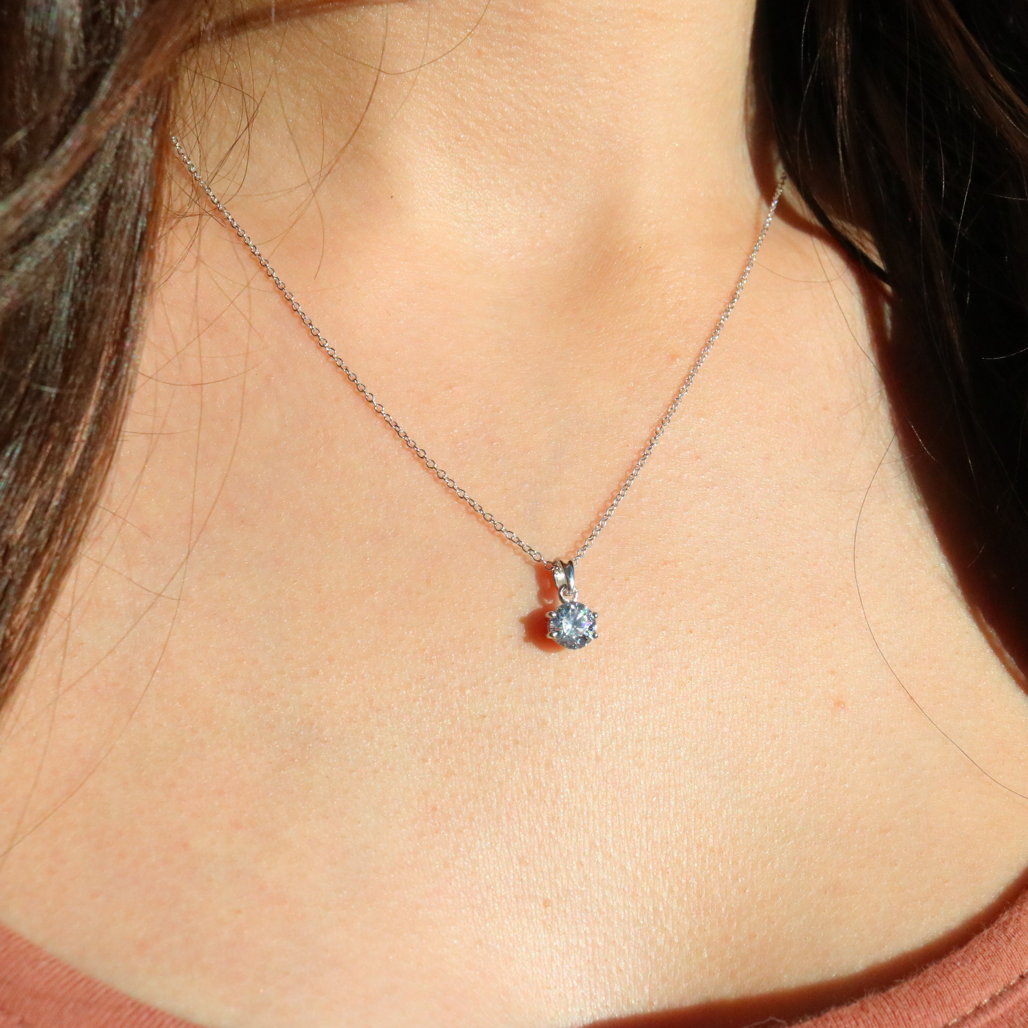 Dainty Solitaire Necklace
